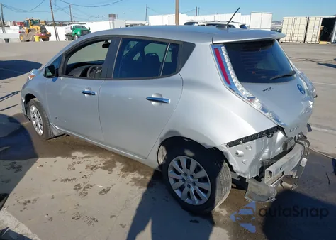 2016 Nissan Leaf S из США, поврежденный, VIN 1N4AZ0CP2GC300852